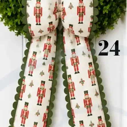 Merry &amp; Bright Wreath Sash #24