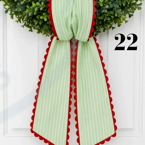 Merry &amp; Bright Wreath Sash #22