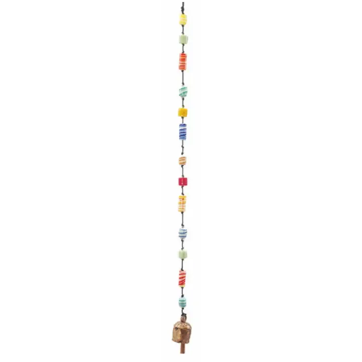 VG Colorful Stripes/ Glass Beads/Bell/Min.2