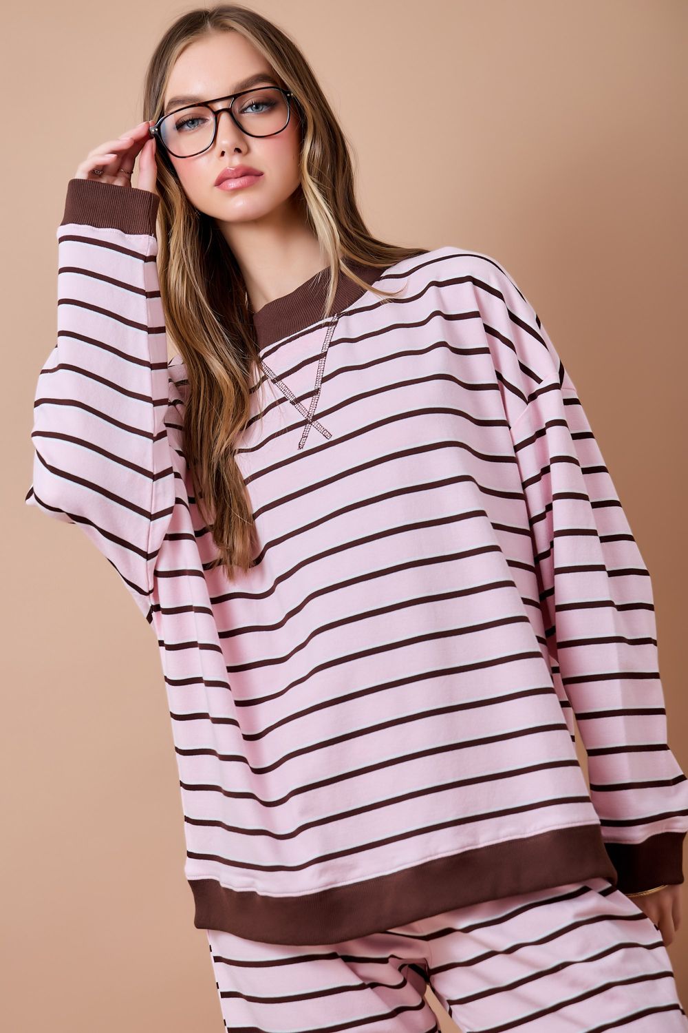 CH What A Treat Top-Pink/Brown/Ivory