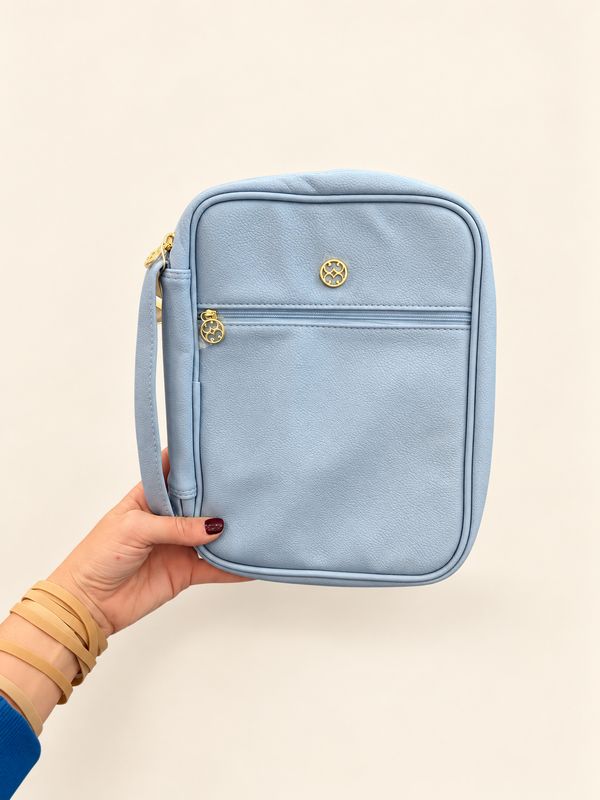 Bible Cover PU Solid Cornflower
