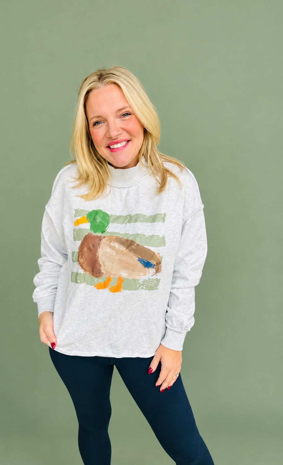 Mallard Mock Neck Sweatshirt