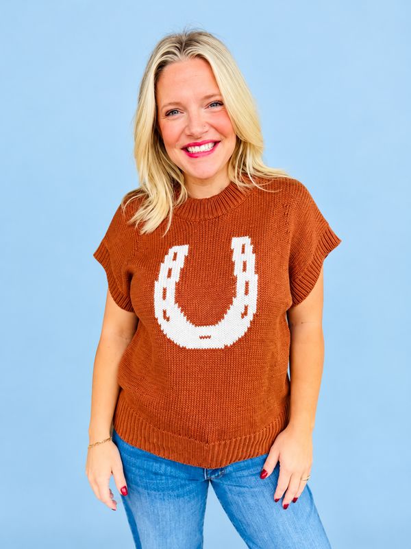 Western Horseshoe Knit Sweater