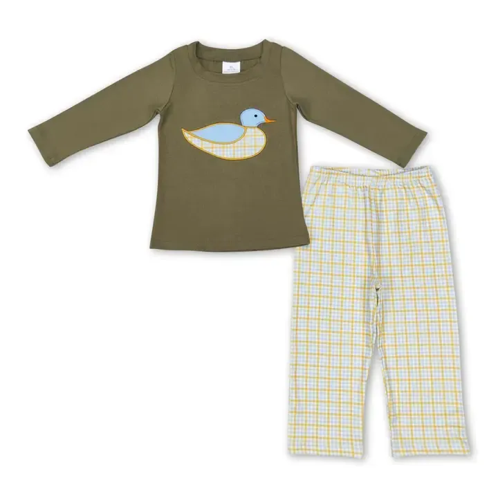 Boys Plaid Duck Set