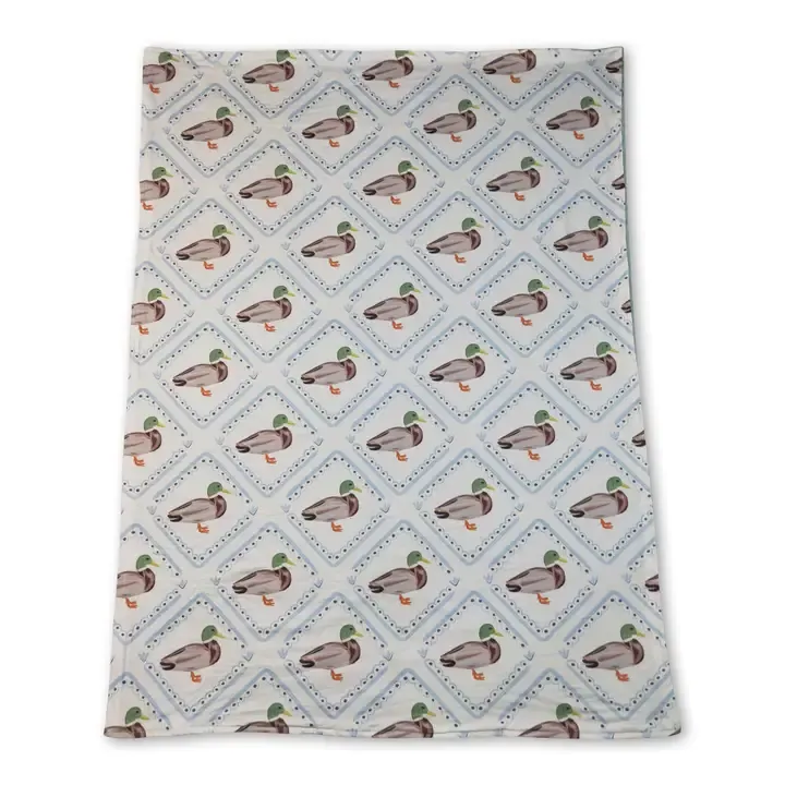Duck Minky Dot Baby Blanket