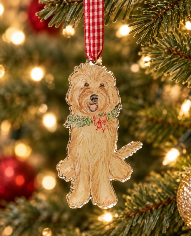 VG Cream Goldendoodle Acrylic Ornament