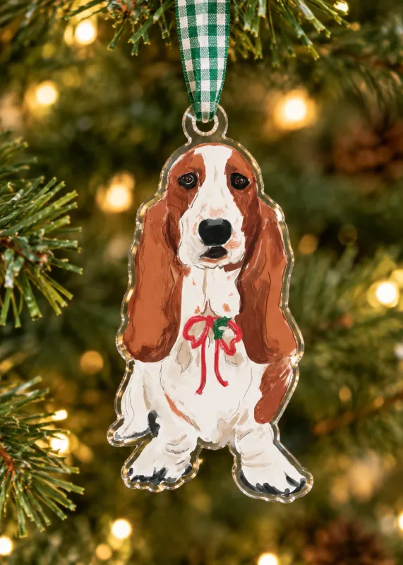 VG Bassett Hound Acrylic Ornament