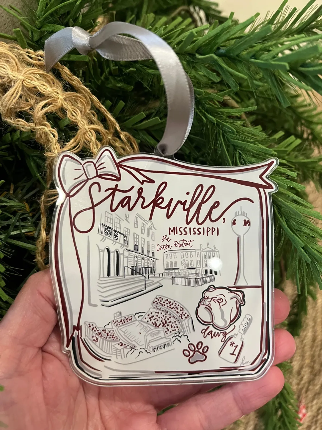 VG Starkville Acrylic Ornament