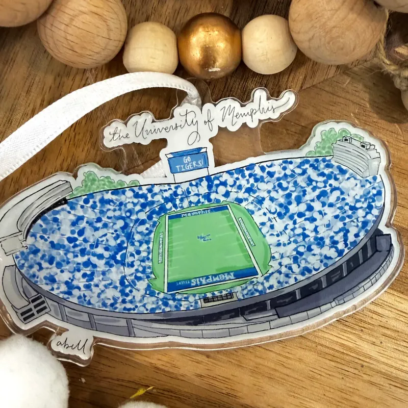 VG University of Memphis Stadium Ornament