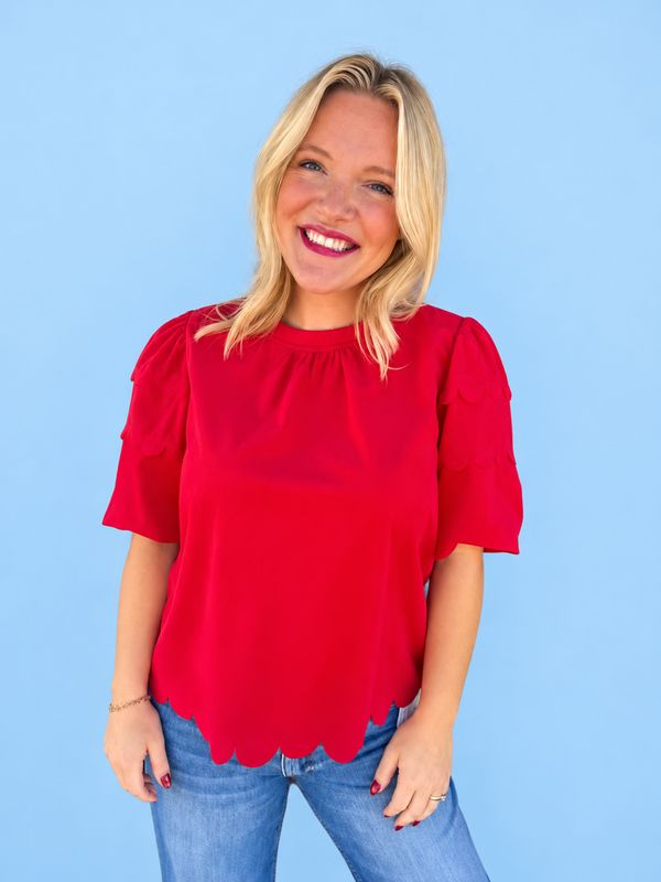 Pictured Together Top-Red