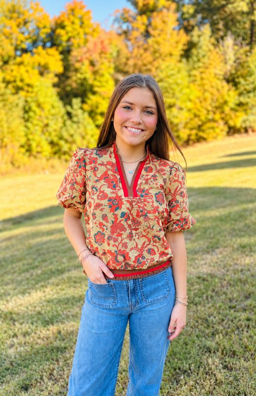 Maxine Mustard Top