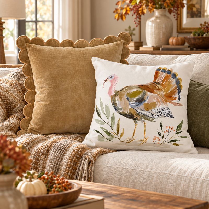 VG Autumn Heritage Turkey Pillow