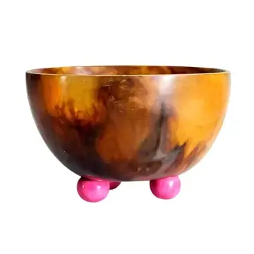 VG Tortoise Resin Footed Serving Bowl