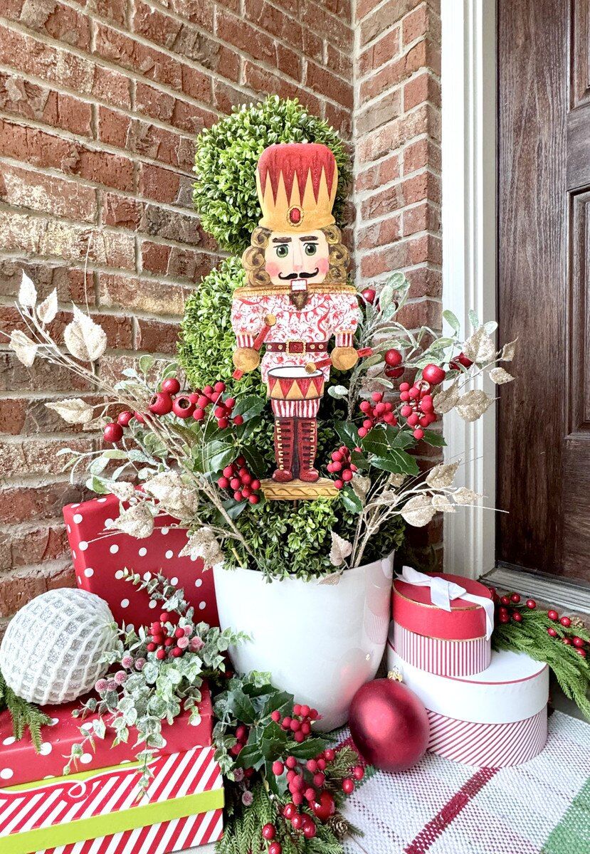 VG Red Chinoiserie Nutcracker