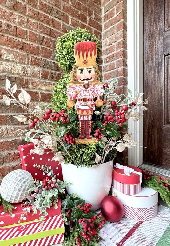 VG Red Chinoiserie Nutcracker
