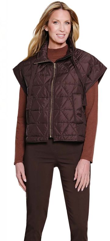Deep Brown Collar Vest