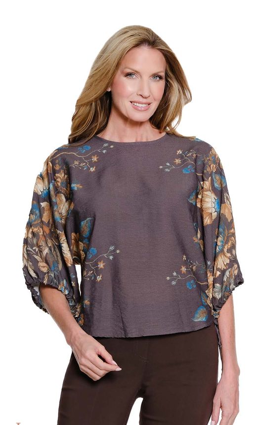 Multi Jewel Neck Button Top