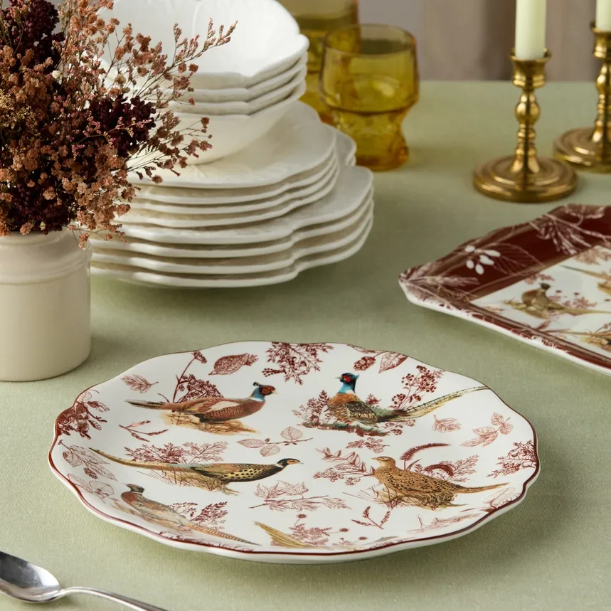 Pheasant Grove 13" Round Platter