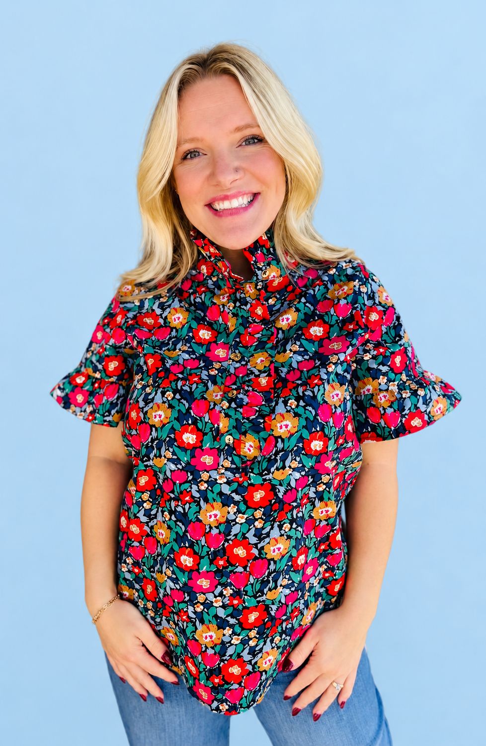 Kate Painted Tapestry Top