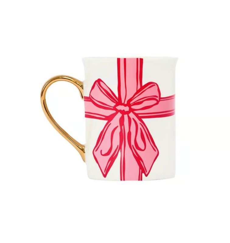 Peppermint Present Gold Handle Mug