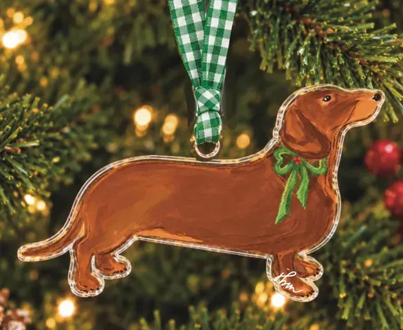 VG Dachshund Acrylic Ornament