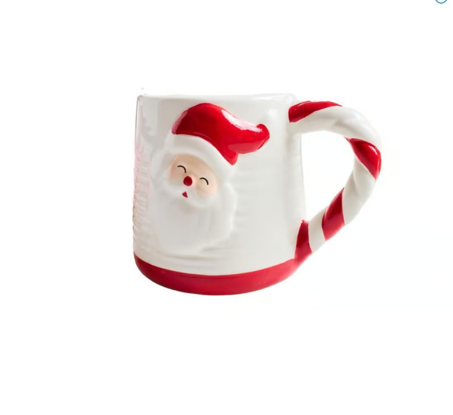 Red Santa Sculpted Mug