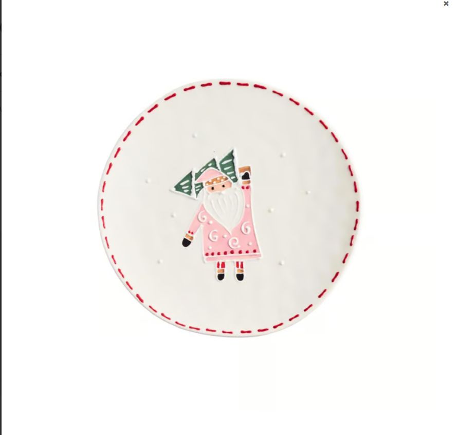 Winter Whimsy Santa Sculpted Plate