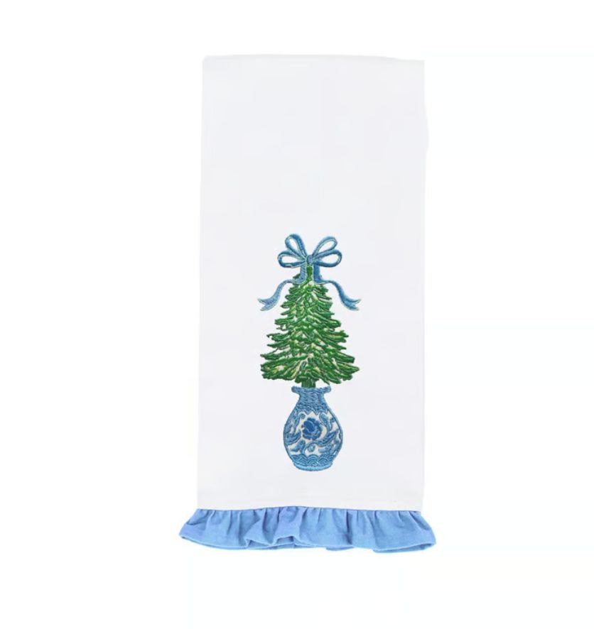 Winter Pines Tree Tea Towel