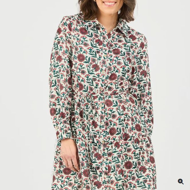 Maya Thistle Vines Red Dress