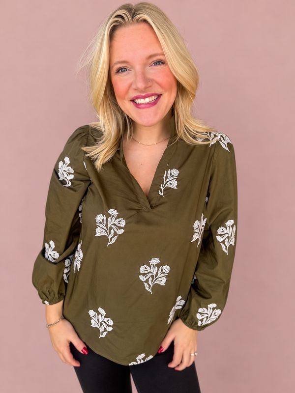 Kayla Grace Moonlit Olive Top