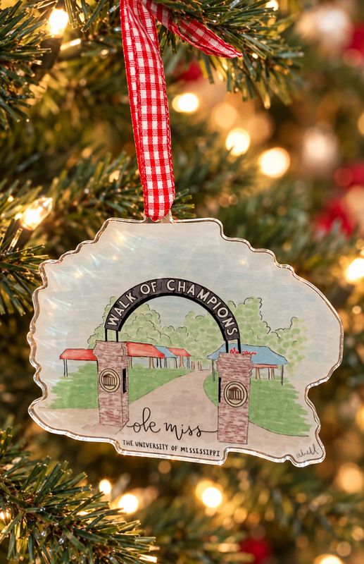 VG Ole Miss Acrylic Ornament