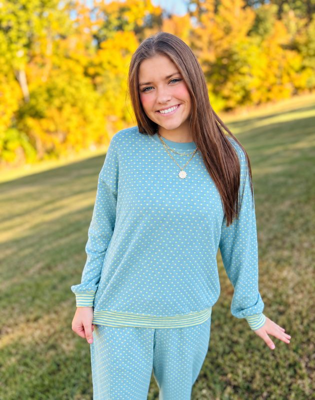 CH Bluebell Dot Top