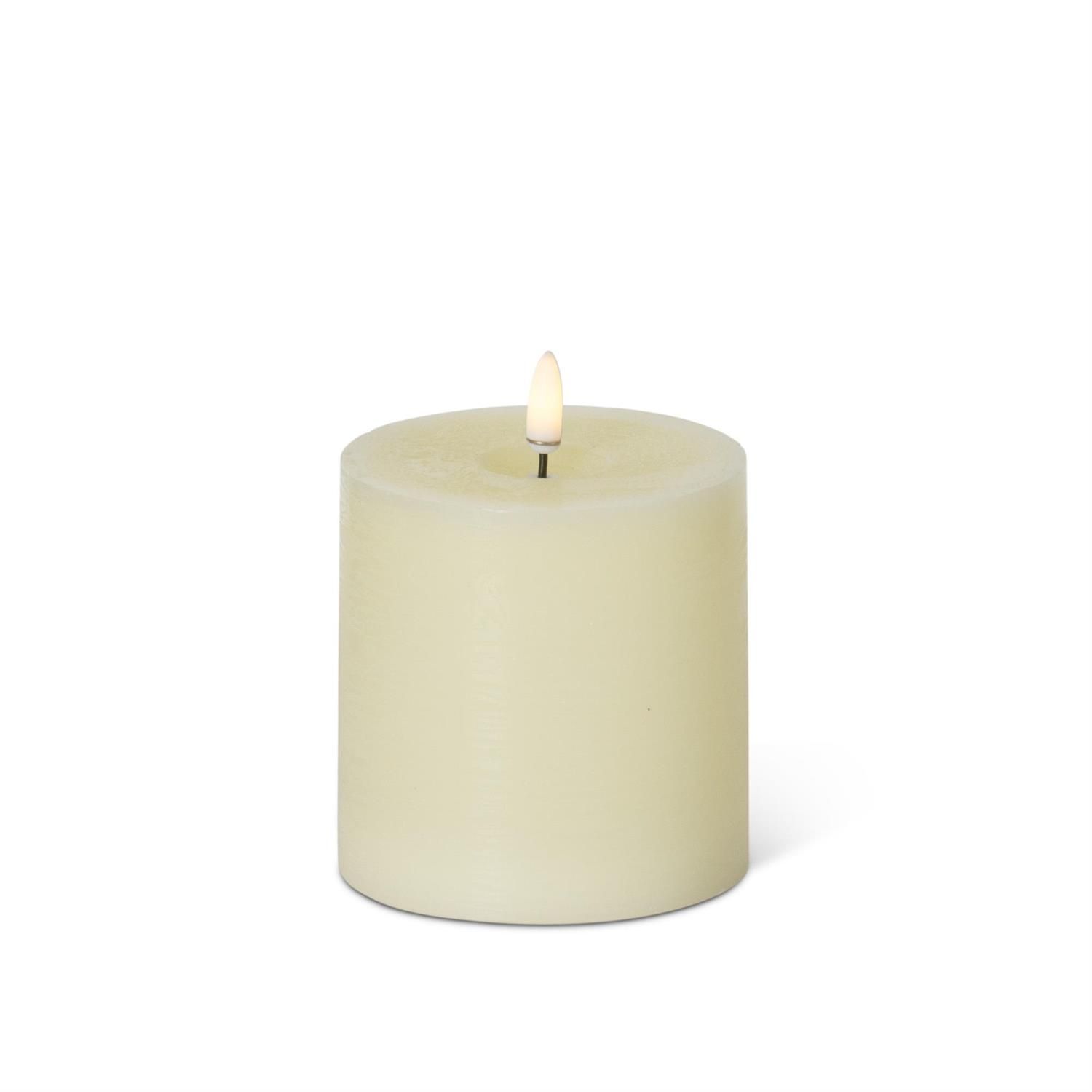 4x3" Cream LED Pillar Candle