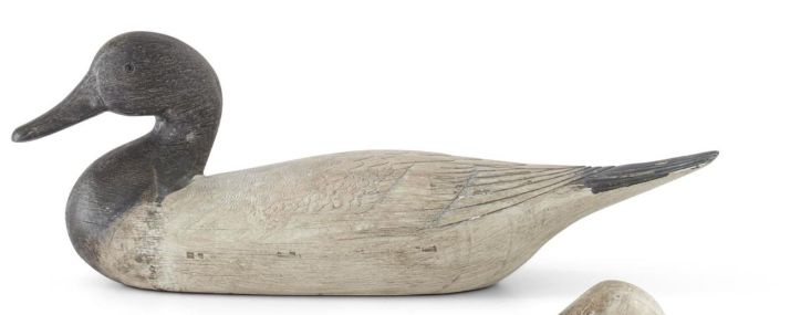 Gray &amp; Cream Resin Duck 3