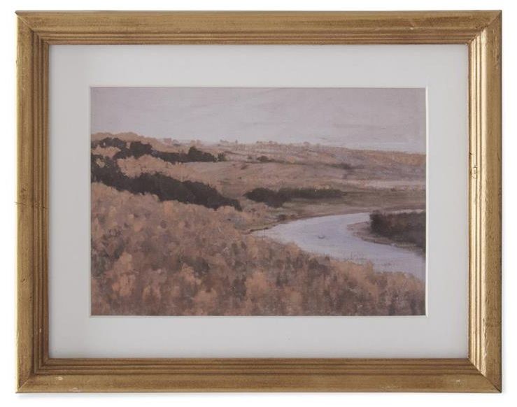 11" Gold Framed Landscape Print 1
