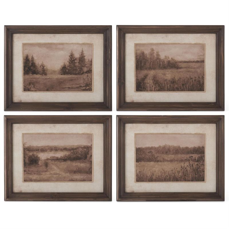 19.75" Fir Wood Framed Naturescape Prints
