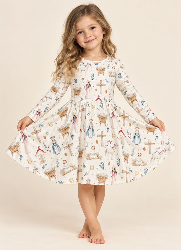 BC Twirl Dress-Nativity Scene