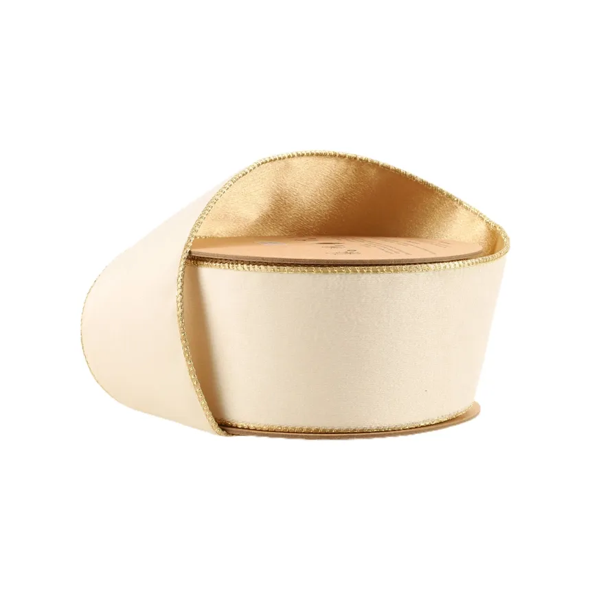VG 2.5" Reversible Ivory/Gold Ribbon