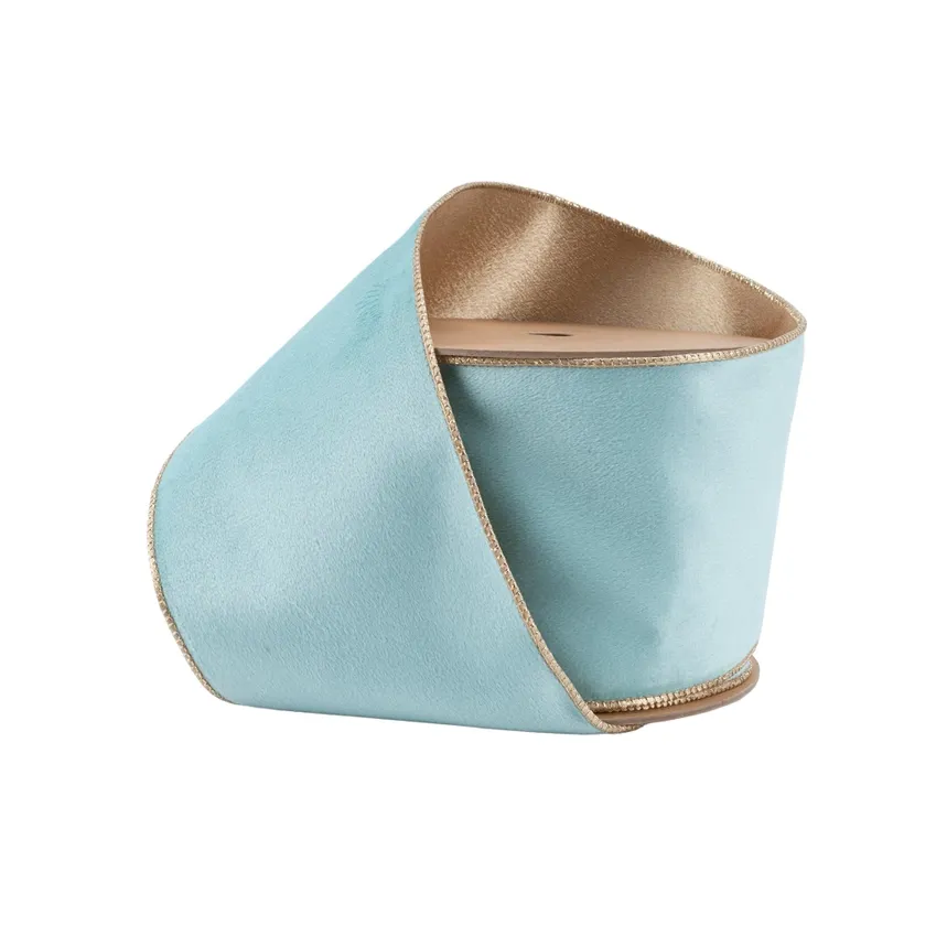 VG 4" Reversible Aqua/Gold Ribbon