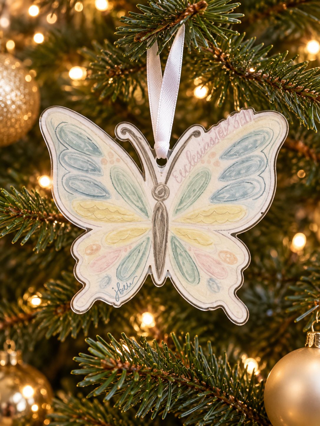 VG Butterfly Acrylic Ornament