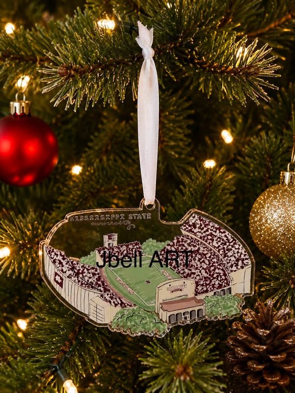 VG University of MS Stadium Acrylic Ornament