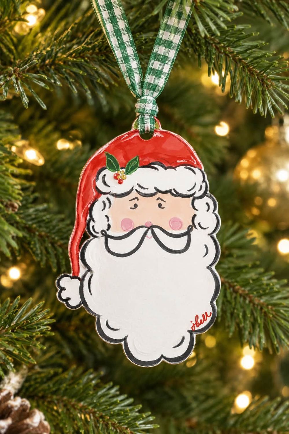 VG Santa Face Acrylic Ornament