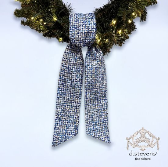 VG Blissful Boucle Sash-White/Blue/Olive