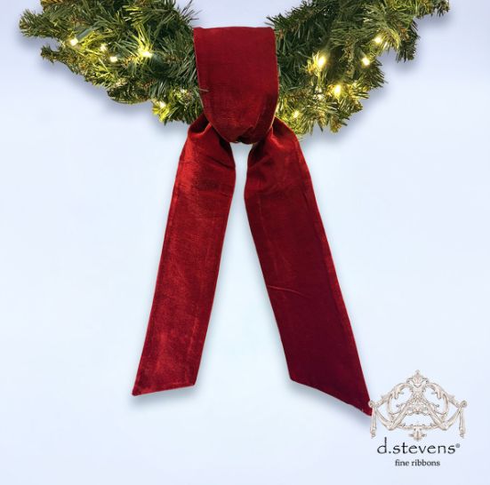 VG Velvet Sash-Dark Red