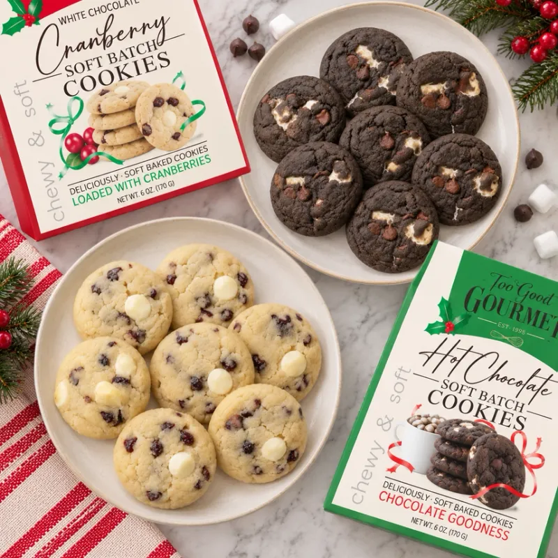 VG Holiday Cranberry White Chocolate Cookies