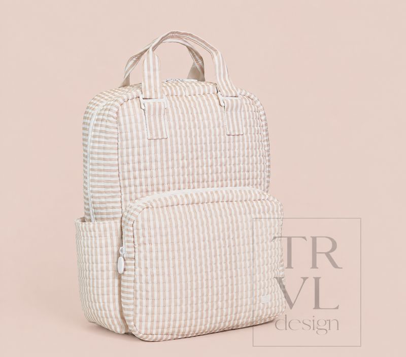 Pimlico Stripe Sand Quilted All You Need Bag