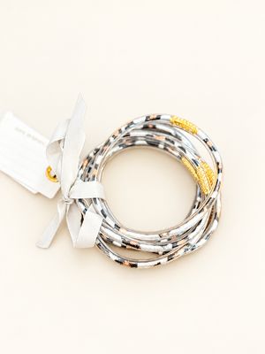 VG Bangle Set-Cheetah/Silver