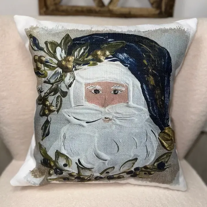 VG Navy Santa Pillow