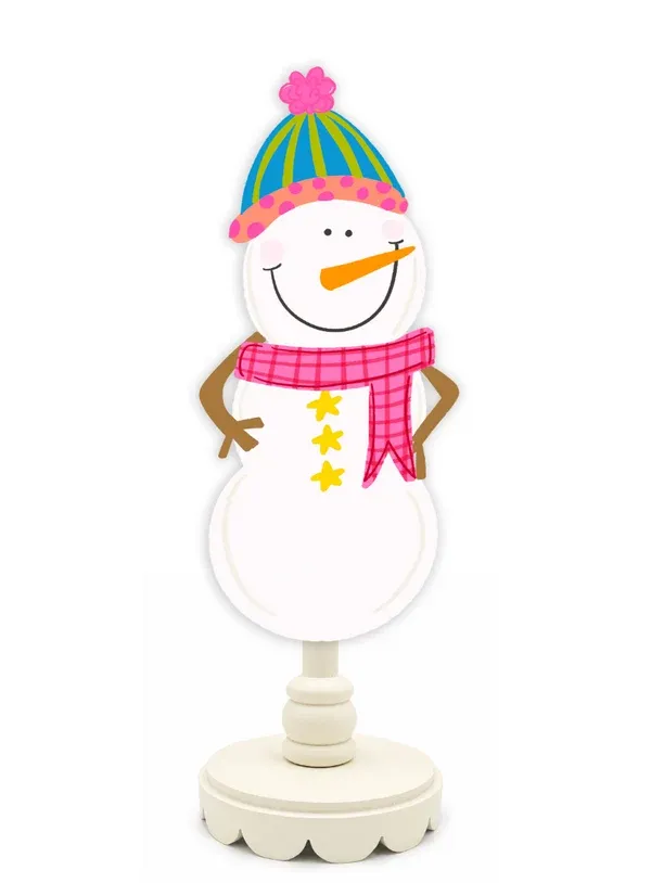 Pink Snowman Topper