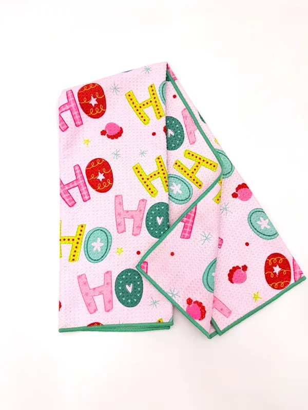 Ho Ho Ho Microfiber Tea Towel